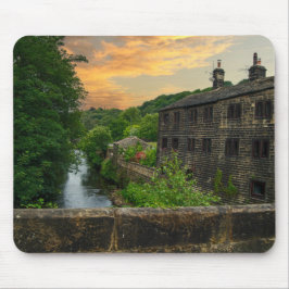 Solnedgång över Hawksclough Bridge, Mytholmroyd Musmatta