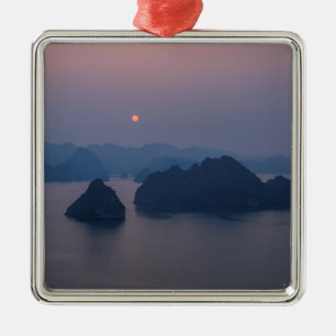 Solnedgång över Hlängs Bay - Vietnam, Asien Julgransprydnad Metall