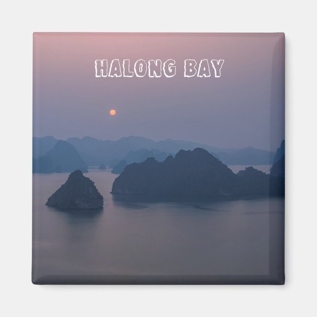 Solnedgång över Hlängs Bay - Vietnam, Asien Magnet (Framsidan)