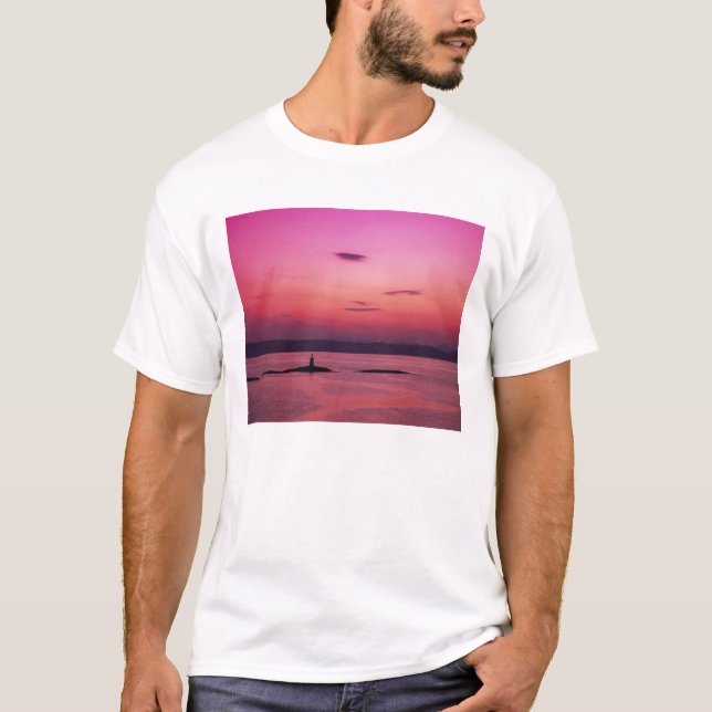 Solnedgång över Isle of Skye, från Mallaig, T Shirt (Framsida)
