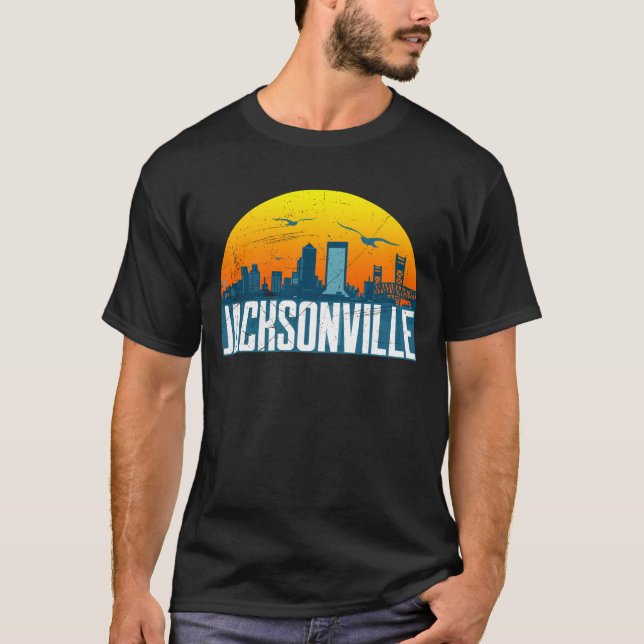 Solnedgång över Jacksonville Florida T Shirt (Framsida)