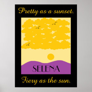 Solnedgång över Lila Backe Poster