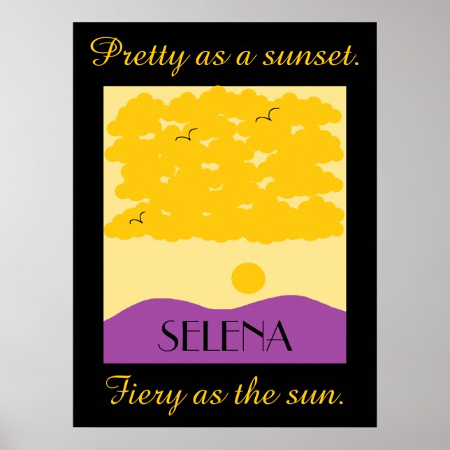 Solnedgång över Lila Backe Poster (Framsidan)