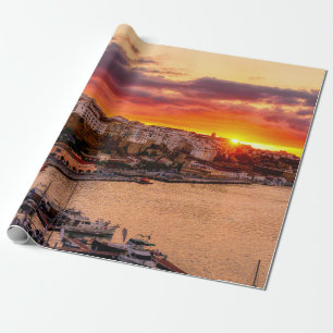 Solnedgång över Mahon harbor - Menorca, Spanien Presentpapper