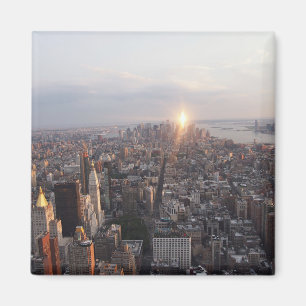 Solnedgång över Manhattan Magnet