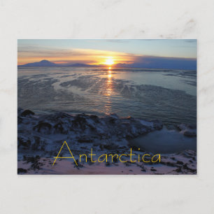 Solnedgång över McMurdo Ljud, Antarctica Vykort