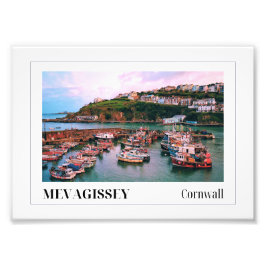 Solnedgång över Mevagissey, Cornwall Fototryck