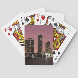 Solnedgång över Miami efter stormen Casinokort