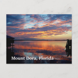 Solnedgång över Montera Dora Florida-fotokonst Vykort