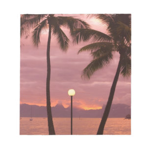 Solnedgång över Moorea från Sofitel Maeva Beach Anteckningsblock