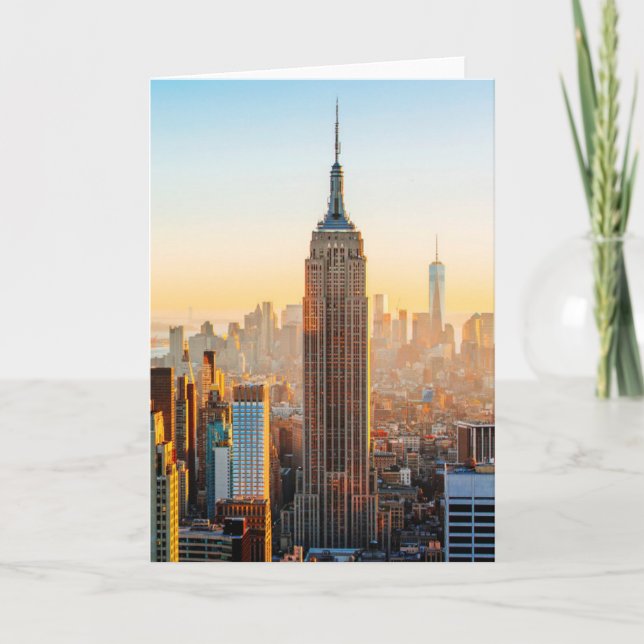 Solnedgång över New York Kort (Framsida)