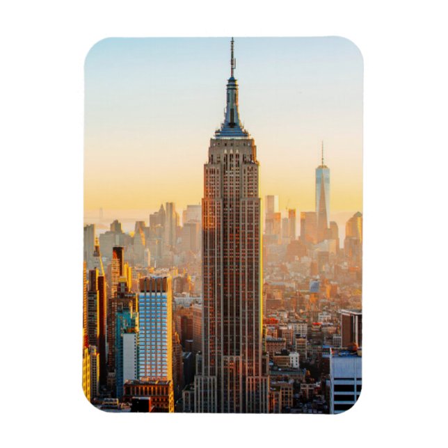 Solnedgång över New York Magnet (Vertikal)