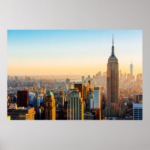 Solnedgång över New York Poster