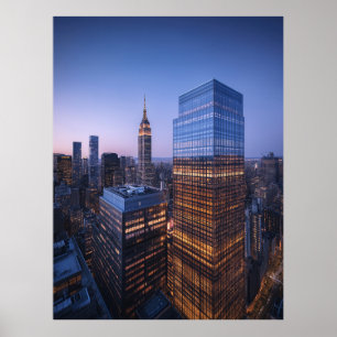 Solnedgång över New York Poster