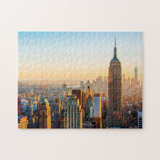 Solnedgång över New York Pussel (Horisontell)