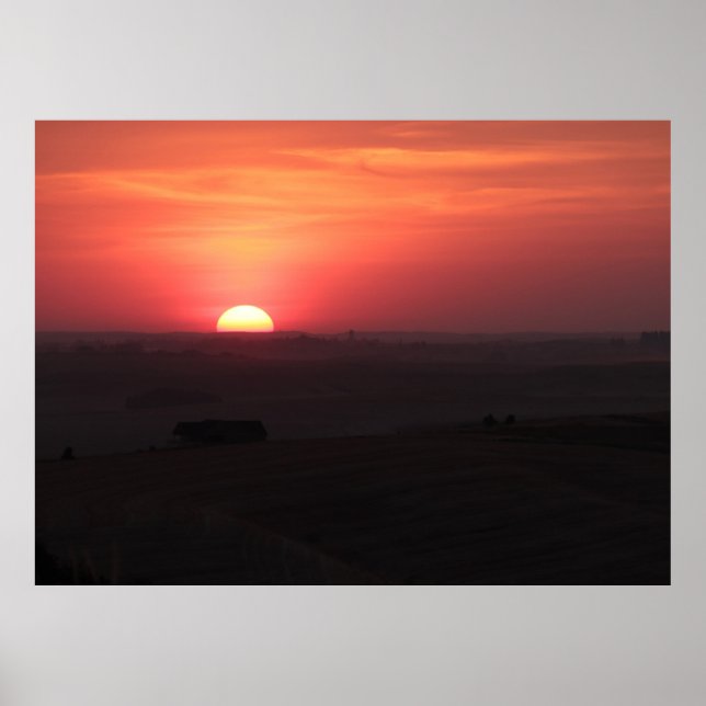 Solnedgång över Palouse Poster (Framsidan)