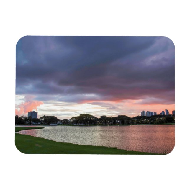 Solnedgång över parken magnet (Horisontell)