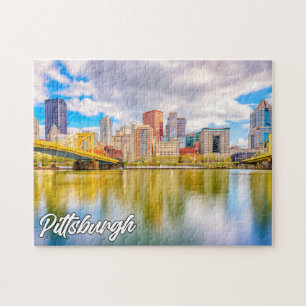 Solnedgång över Pittsburgh, Pennsylvania Pussel
