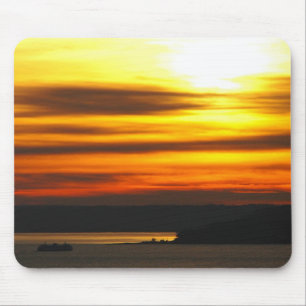 Solnedgång över Puget solida Mousepad Musmatta