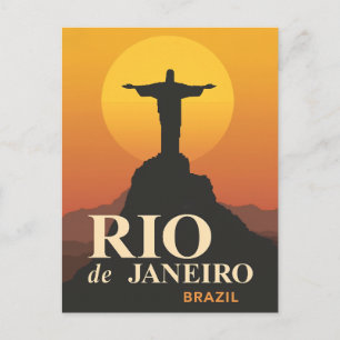 Solnedgång över Rio de Janeiro Vykort