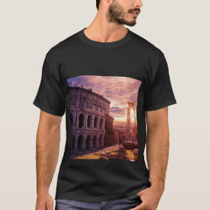 Solnedgång över Roms kolosseum i Rom T Shirt