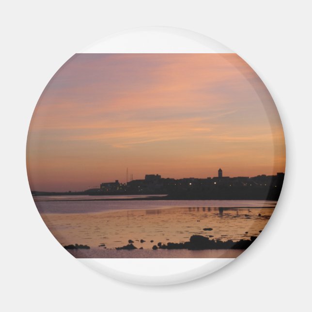 Solnedgång över Salthill Magnet (Framsidan)
