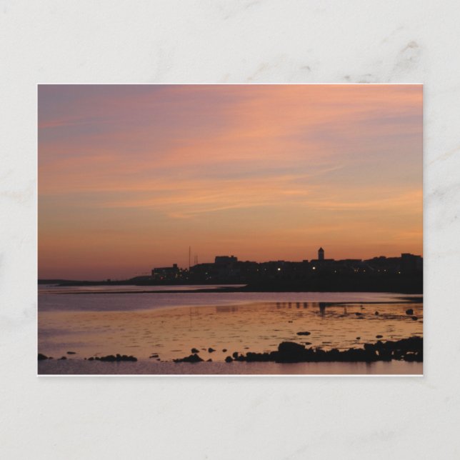Solnedgång över Salthill Vykort (Framsida)