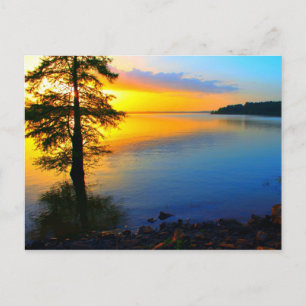 Solnedgång över Sardis Sjö Vykort