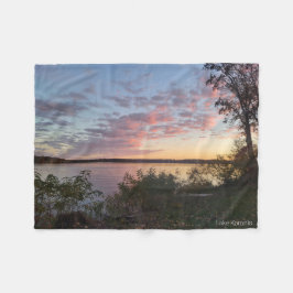 Solnedgång över Sjö Koronis Fleecefilt