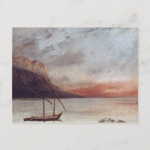 Solnedgång över Sjö Leman, 1874 Vykort