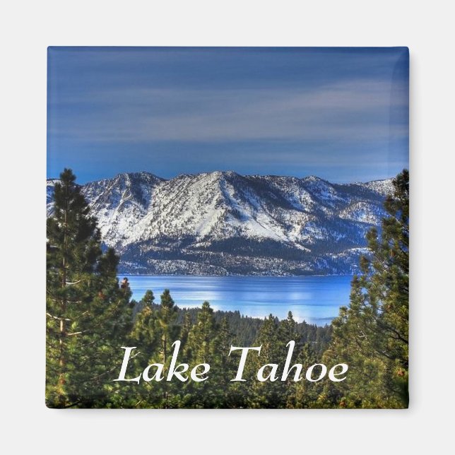 Solnedgång över Sjö Tahoe California Magnet (Framsidan)