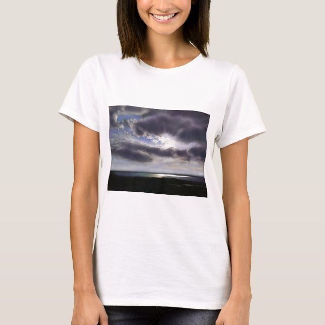 Solnedgång över sjö tee (Framsida)