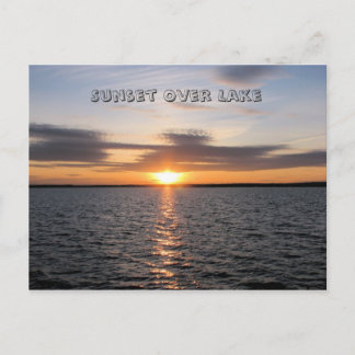 Solnedgång över Sjö Vykort