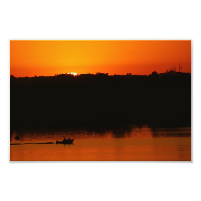 Solnedgång över sjön Bemidji Fototryck (Framsidan)