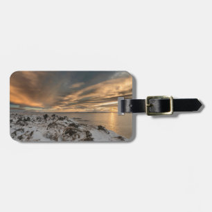 Solnedgång över sjön Myvatn, Island Bagagebricka