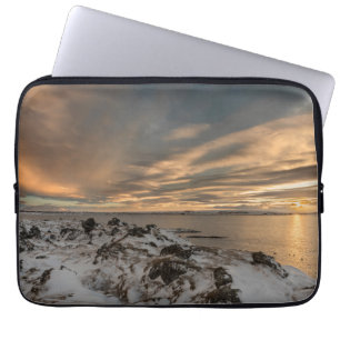Solnedgång över sjön Myvatn, Island Laptop Fodral