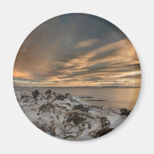 Solnedgång över sjön Myvatn, Island Magnet