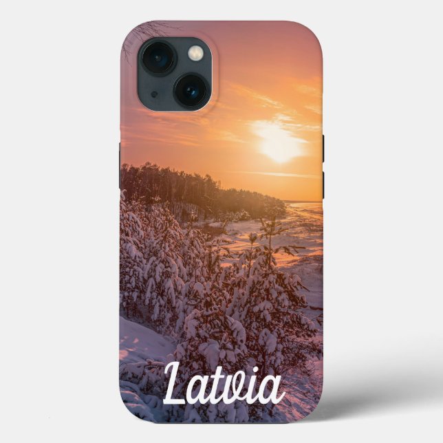Solnedgång över snö hav kusten Fodral-Mate iphone  (Baksida)