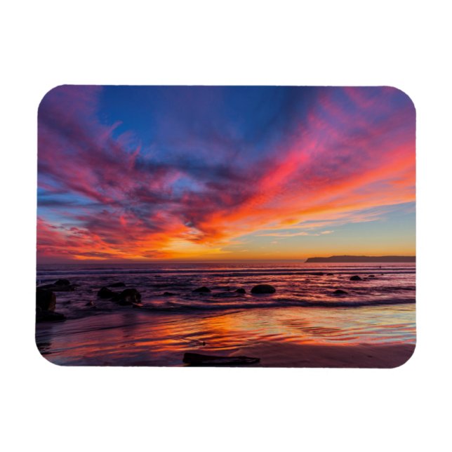 Solnedgång över Stilla havet från Coronado 2 Magnet (Horisontell)