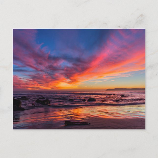 Solnedgång över Stilla havet från Coronado 2 Vykort (Framsida)