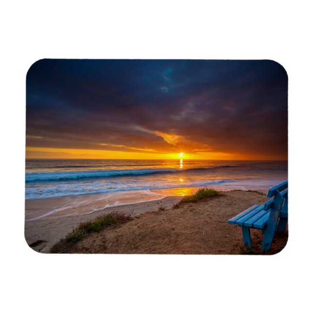 Solnedgång över Stilla havet Magnet (Horisontell)