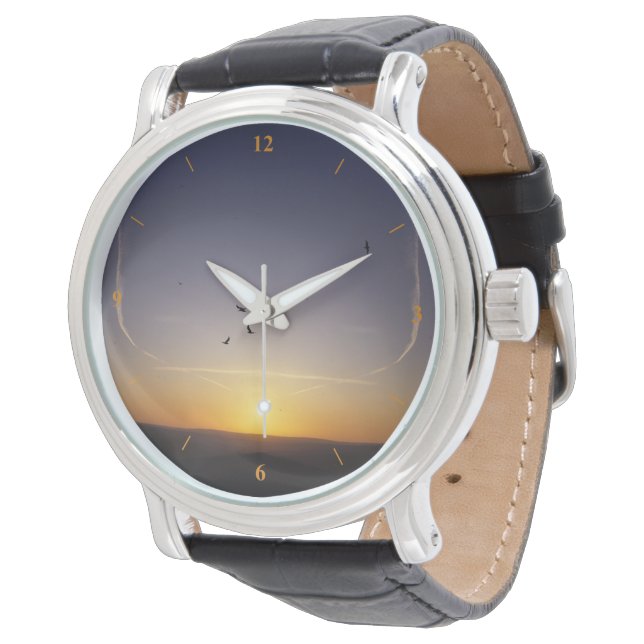 Solnedgång över Sussex Armbandsur (Vinklad)