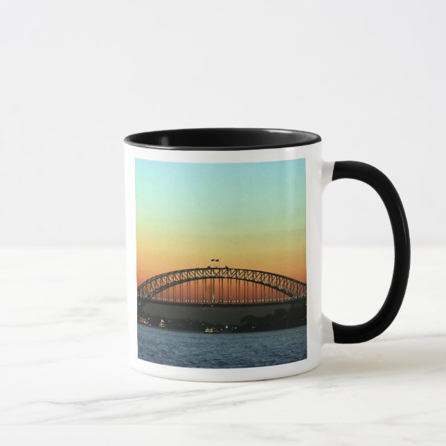 Solnedgång över Sydney Harbour Bridge, Australien Mugg (Höger)