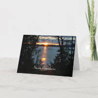 Solnedgång över Sympathy Card över Sjö