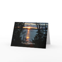 Solnedgång över Sympathy Card över Sjö