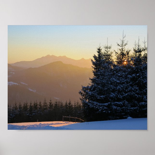 Solnedgång över Tatras Poster (Framsidan)