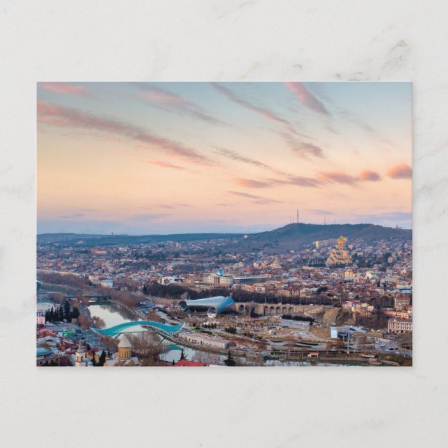Solnedgång över Tbilisi Vykort (Framsida)