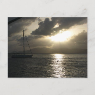 Solnedgång över Tortola Vykort