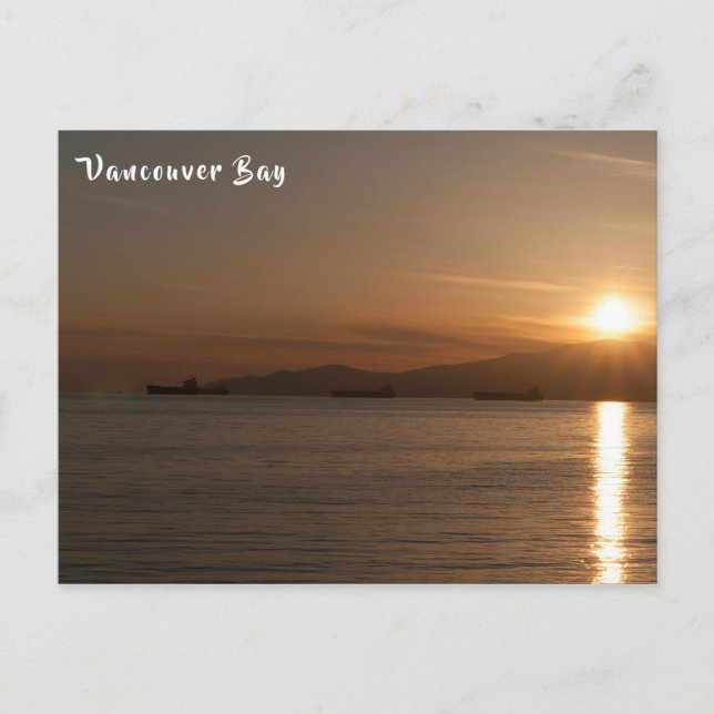 Solnedgång över Vancouver Bay - Kanada Vykort (Framsida)