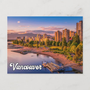 Solnedgång över Vancouver, British Columbia Vykort